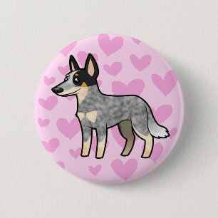 Chapa Redonda De 5 Cm Amor australiano del perro/del Kelpie del ganado