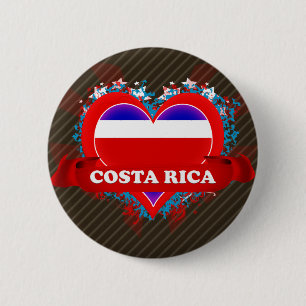 Chapa Redonda De 5 Cm Amor Costa Rica del vintage I