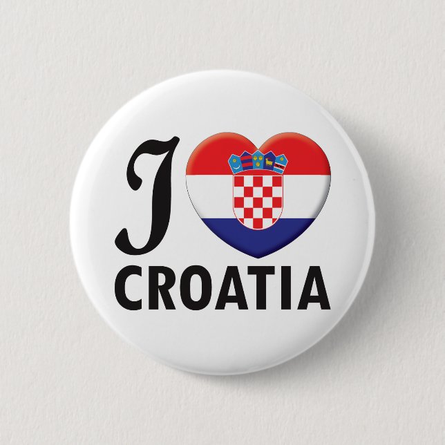 Chapa Redonda De 5 Cm Amor de Croacia (Anverso)