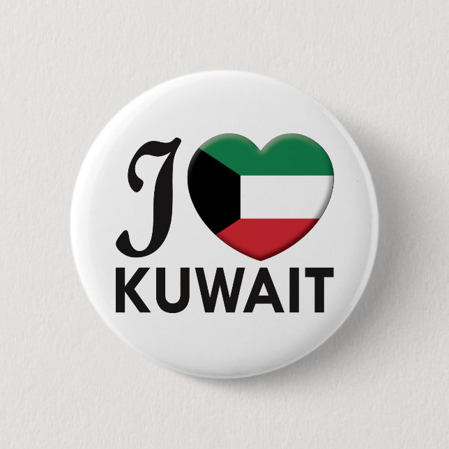 Chapa Redonda De 5 Cm Amor de Kuwait (Anverso)