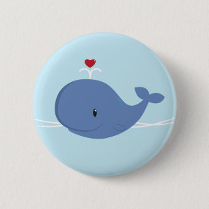Chapa Redonda De 5 Cm Amor de la ballena