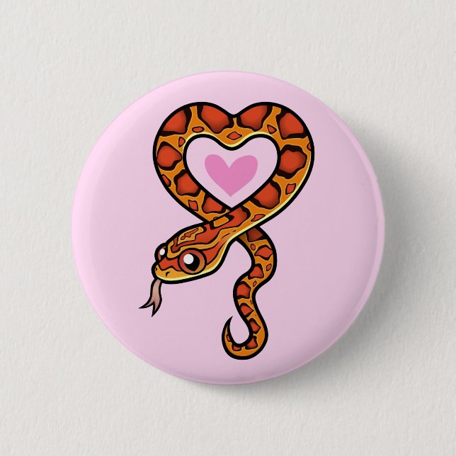 Chapa Redonda De 5 Cm Amor de serpiente (Anverso)