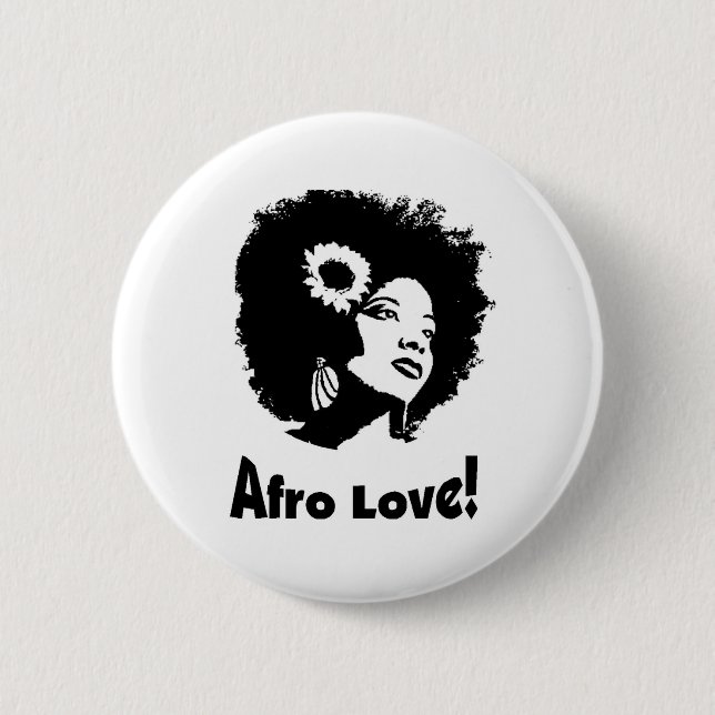 Chapa Redonda De 5 Cm Amor del Afro (Anverso)