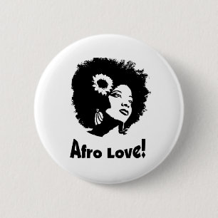 Chapa Redonda De 5 Cm Amor del Afro