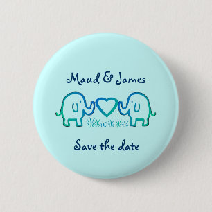 Chapa Redonda De 5 Cm amor del elefante