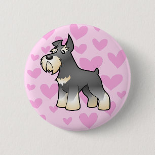 Chapa Redonda De 5 Cm Amor del Schnauzer