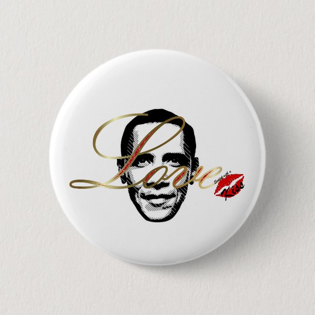 Chapa Redonda De 5 Cm amor elegante Obama (Anverso)