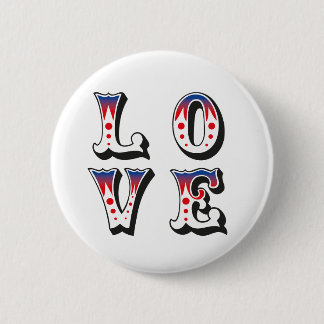Chapa Redonda De 5 Cm Amor - Estilo Carnaval de Circo Antiguo