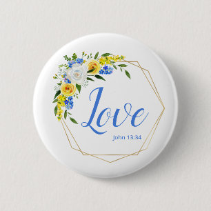 Chapa Redonda De 5 Cm Amor Floral