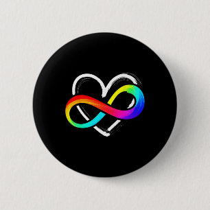 Chapa Redonda De 5 Cm Amor Infinity Heart Puzzle Piece Amo Autismo Consc