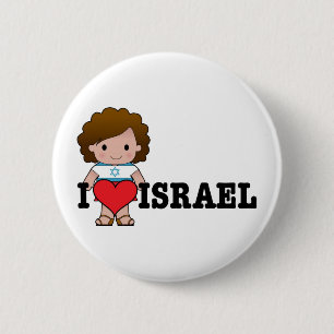 Chapa Redonda De 5 Cm Amor Israel