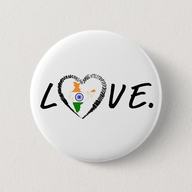 Chapa Redonda De 5 Cm Amor la India (Anverso)