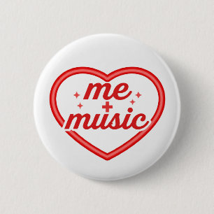 Chapa Redonda De 5 Cm Amor Música