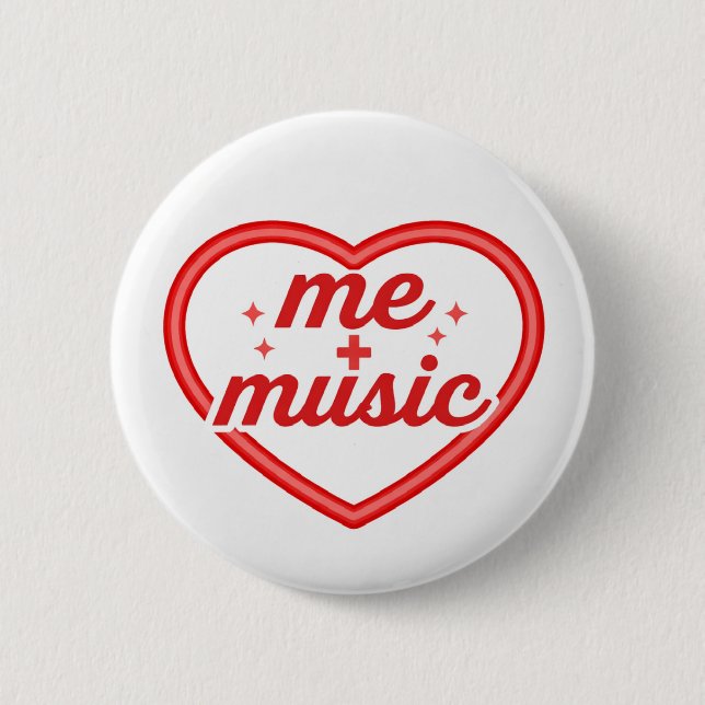 Chapa Redonda De 5 Cm Amor Música (Anverso)
