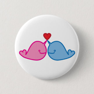 Chapa Redonda De 5 Cm amor narwhal
