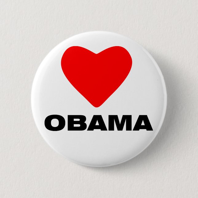 Chapa Redonda De 5 Cm Amor Obama (Anverso)