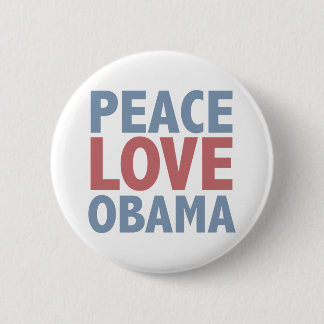 Chapa Redonda De 5 Cm Amor Obama de la paz