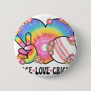 Chapa Redonda De 5 Cm Amor por la Paz Cricket Lover Ropa de Hippie de lo