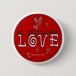Chapa Redonda De 5 Cm Amor - Una palabra positiva