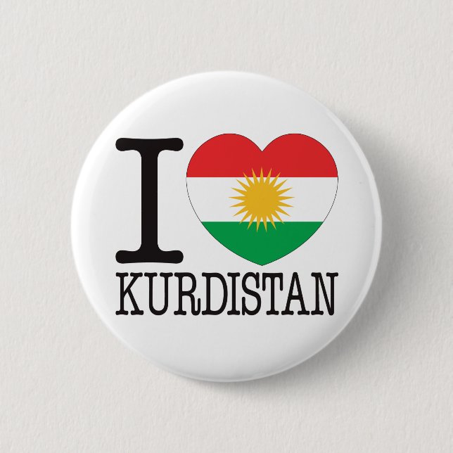Chapa Redonda De 5 Cm Amor v2 del Kurdistan (Anverso)
