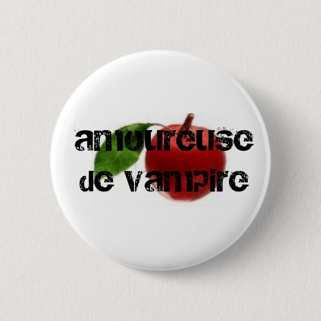 Chapa Redonda De 5 Cm amoureuse de vampire (Anverso)