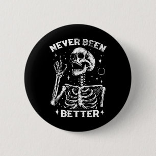 Chapa Redonda De 5 Cm & Sarcástico Halloween Nunca Ha Sido Mejor Esq