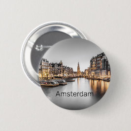 Chapa Redonda De 5 Cm Ámsterdam Holanda Holanda Souvenir