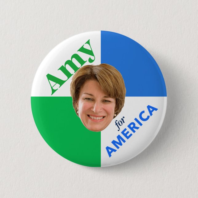 Chapa Redonda De 5 Cm Amy Klobuchar 2020 (Anverso)
