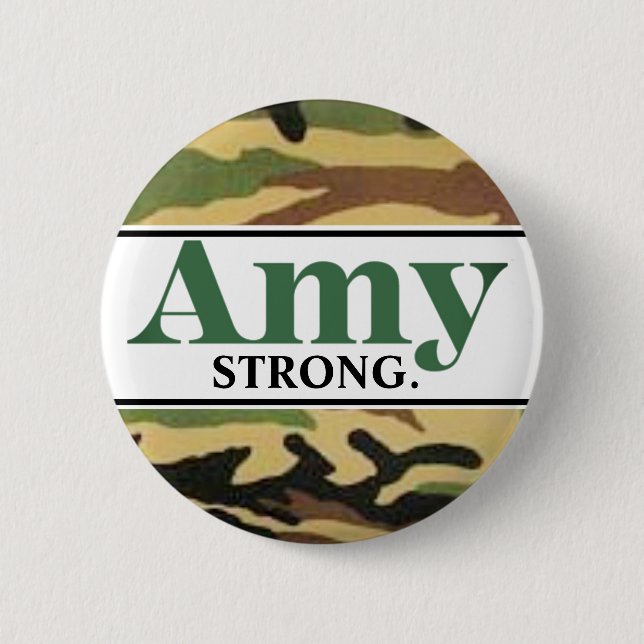 Chapa Redonda De 5 Cm Amy Strong. (Anverso)
