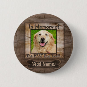 Chapa Redonda De 5 Cm Añadir nombre   Monumento al perro