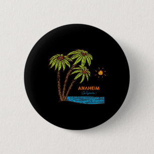 Chapa Redonda De 5 Cm Anaheim, California Surfing Vintage Retro Playa Hi