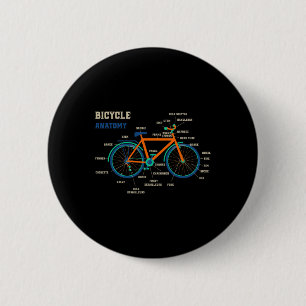 Chapa Redonda De 5 Cm Anatomía de bicicleta antigua Ciclismo de montaña