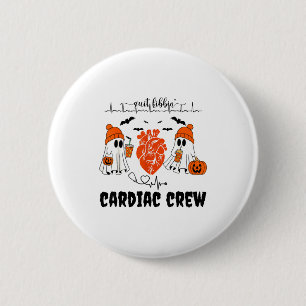 Chapa Redonda De 5 Cm Anatomía del Corazón Fantasmas Halloween Cardiolog