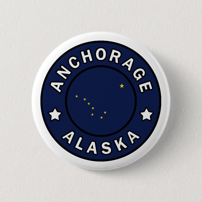 Chapa Redonda De 5 Cm Anchorage Alaska (Anverso)