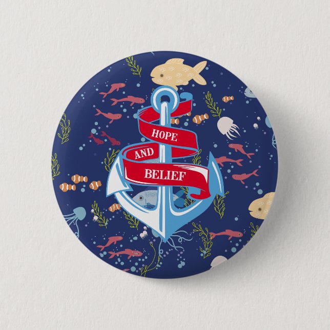 Chapa Redonda De 5 Cm Ancla (Anverso)