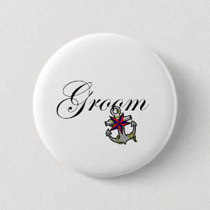 Chapa Redonda De 5 Cm Ancla del novio