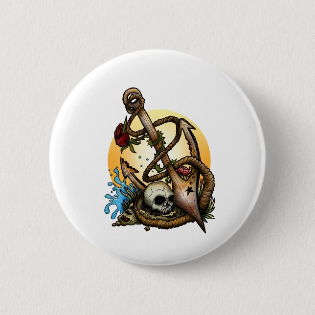 Chapa Redonda De 5 Cm Anclado (Anverso)