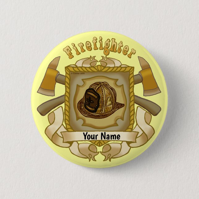 Chapa Redonda De 5 Cm Anclaje Ax Shield FireFighter (Anverso)