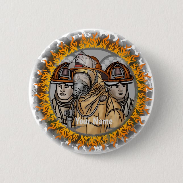 Chapa Redonda De 5 Cm Anclaje del equipo de bomberos (Anverso)
