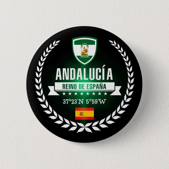Chapa Redonda De 5 Cm Andalucía (Anverso)