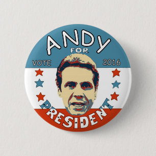 Chapa Redonda De 5 Cm Andrew Cuomo para el presidente 2016