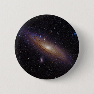 Chapa Redonda De 5 Cm Andromeda Galaxy tomado con filtro alfa de hidróg