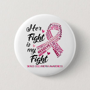 Chapa Redonda De 5 Cm Anemia falciforme Su lucha es nuestra lucha