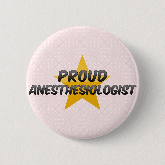 Chapa Redonda De 5 Cm Anesthesiologist orgulloso (Anverso)