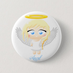 Chapa Redonda De 5 Cm Ángel