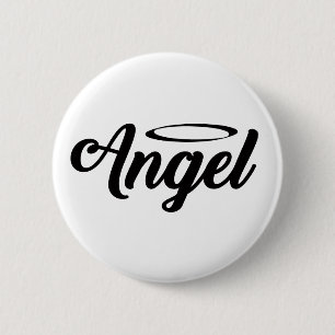 Chapa Redonda De 5 Cm Ángel Art Guay Texto Gráfica Palabra Texto Art Cut