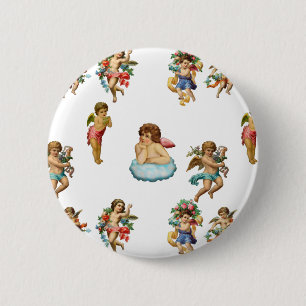 Chapa Redonda De 5 Cm angel cherub antiguo