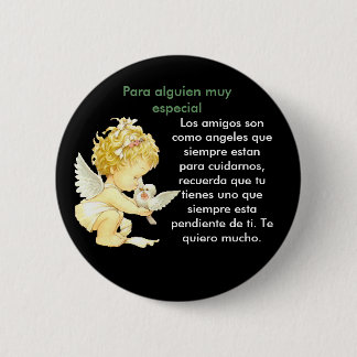 Chapa Redonda De 5 Cm Ángel de amistad