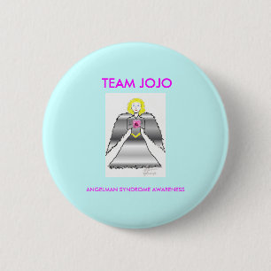 Chapa Redonda De 5 Cm ángel de los jojos, EQUIPO JOJO, SÍNDROME de