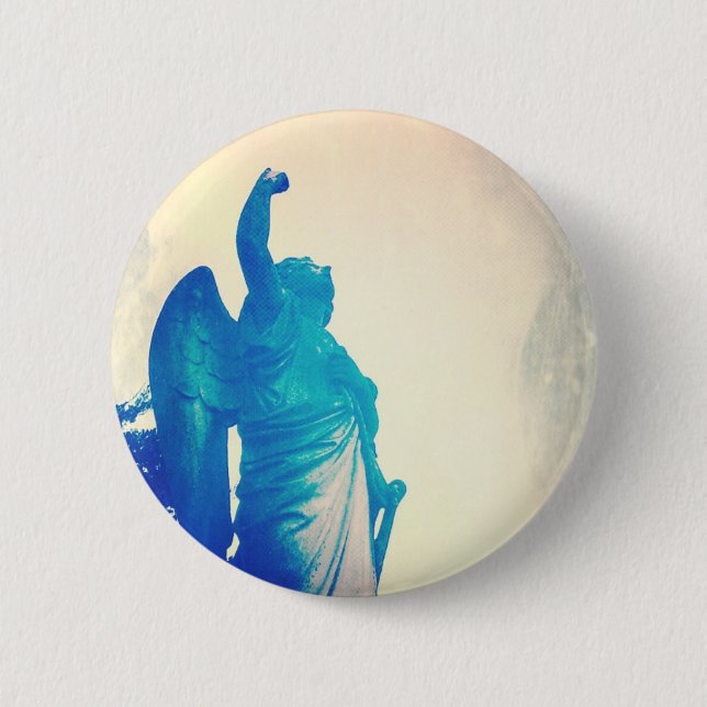 Chapa Redonda De 5 Cm Angel in a Storm (Anverso)